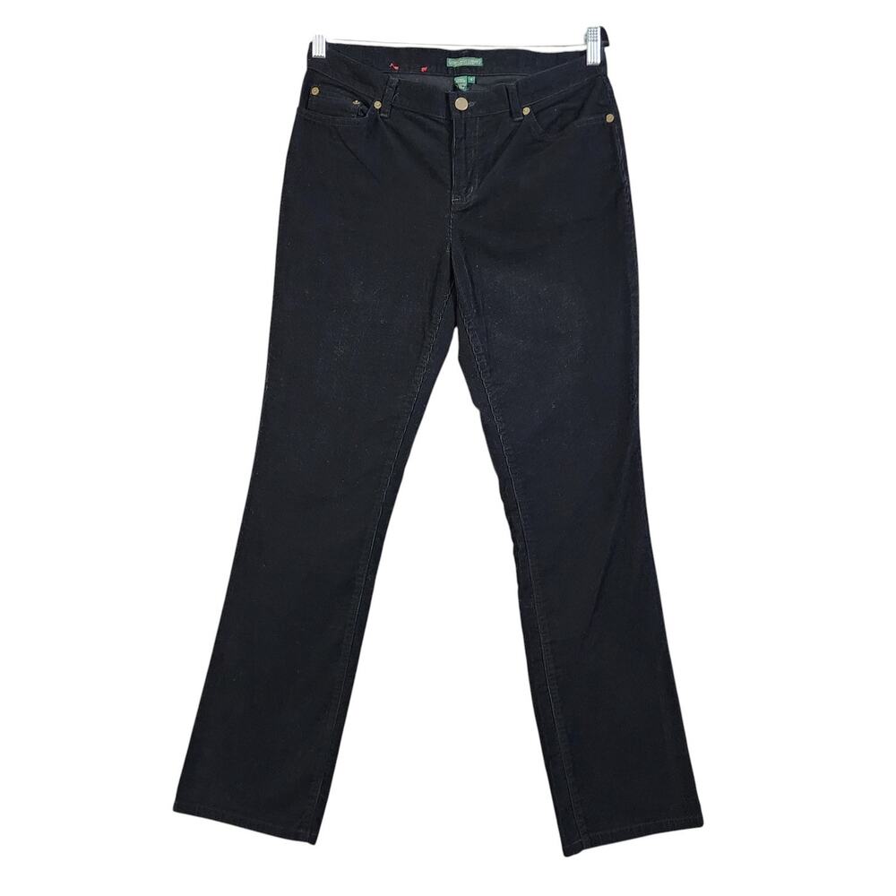 Lauren Jeans Co Ralph Lauren Womens Vintage Corduroy Pants Size 8 Black Straight